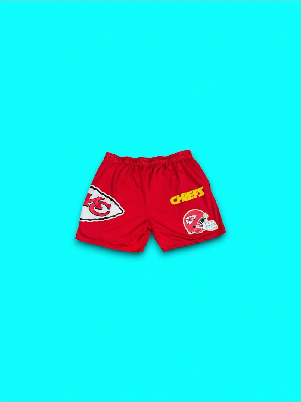 Kansas City Chiefs NFL Ultra Game embroidered mesh shorts red mens XL